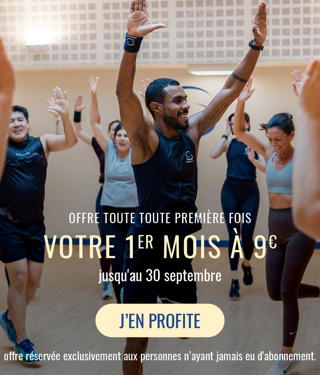 Offre spéciale pour un abonnement de cours collectifs à petits prix en France, proposant des activités comme du Pilates, du Yoga, de la Gym Suédoise Standard…
