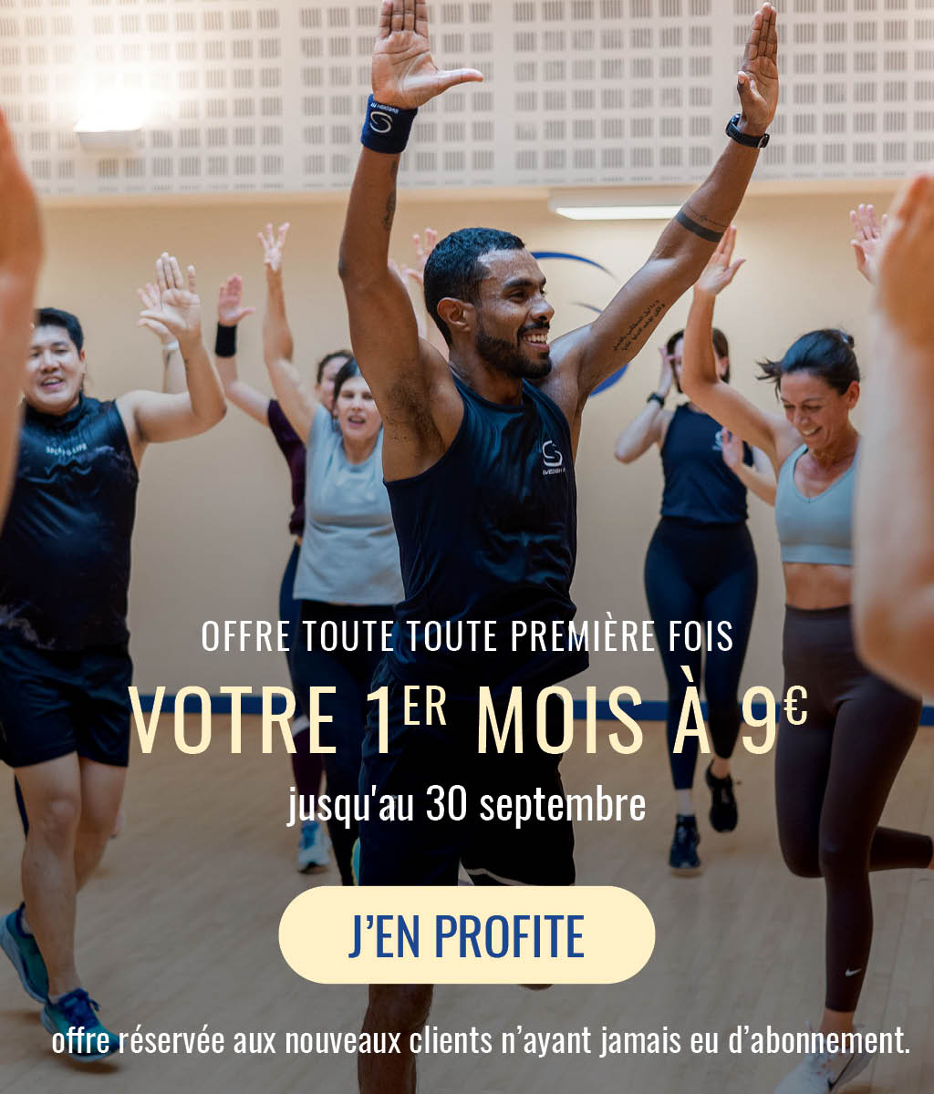 Offre spéciale pour un abonnement de cours collectifs à petits prix en France, proposant des activités comme du Pilates, du Yoga, de la Gym Suédoise Standard…